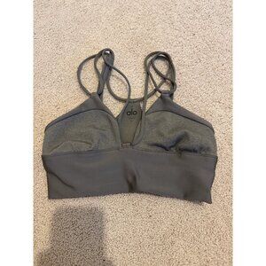 Alo Strappy Crisscross Sports Bra - Olive - S